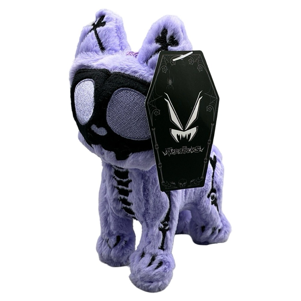 VampireFreaks Purple Skelekitty Keychain Plush Goth Skeleton Cat VFK-312 NEW